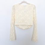 HYFVE Womens Top Size XL Ivory Sheer Lace Long Sleeve Romantic Coquette Fairy Photo 5