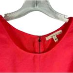 Between Me & You Hot Pink Short Sleeve Blouse w/ Navy Detail small Scalloped Hem Photo 1