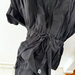 Brochu Walker Black St. Tropez Waist Chest Tie Eyelet Collar Oversized Dress M Photo 10