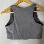 Athleta  Womens Size‎ S Top Bra Crop Grey Twist Crop Workout Scoop Neck Athletic Photo 1