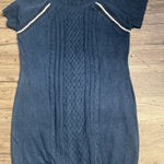 Navy Cable Knit Short Sleeve Dress Blue Size 3X Photo 0