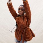 Madewell  Quilted Bandana Jacket in Brown Size Extra‎ Small Photo 9