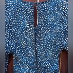 Mango  MNG Long Sleeve Print Skater Dress Blue Size 0 Photo 9