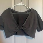 Aerie Cropped Twist Front Shirt Photo 0