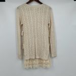Modcloth  A'reve cream long sleeve pullover lace crochet side tie size small /med Photo 1