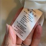 Cooper and Ella  White Lined V-Neck 3/4 Sleeve Split Back Blouse Top Small Photo 7