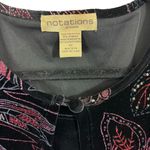 Notations  Velvet Pink Red Sparkle Glitter Black Jacket Shell Christmas Size 1X Photo 6