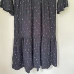 Loft black floral empire waist tiered midi dress ~ ruffle details ~ size small Photo 2