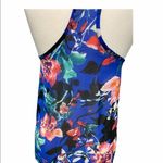Everly ‎ Floral Racerback Tank Top Blue Size Small Photo 7