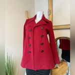 J.Crew Double-Breasted Wool Red Peacoat Small Y2K Photo 1