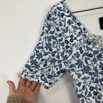 Favorite Daughter Floral Vineyard Midi Dress Medium Blue Cottage Boho Peasant Photo 3