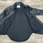 Wilfred  By Aritzia Vegan Leather Shirt Jacket Black Shacket‎ Size Small Photo 6