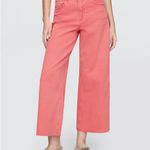 Gap Women's High Rise Stride Wide-Leg Ankle Jeans Fresh Coral Pink Size 28 Photo 11