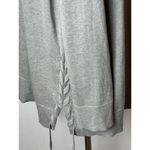 H by Halston  Gray Knit Long Sleeve Round Neck Lace Up‎ Side Sweater Size L Photo 6