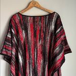 Misook  Knit Draped Poncho Sweater  in Rouge Black XS Photo 5