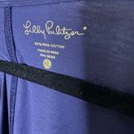 Lilly Pulitzer Navy Blue Pima Cotton T-Shirt Dress XL White Trim Coastal Grandma Photo 1