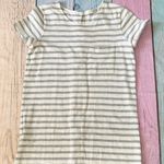 Madewell Dress Cotton Striped Short Sleeve Button Back Mini Size XS Photo 4