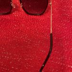 Nanette Lepore Oversized Geometric Sunglasses Black Gold Metal Frame Photo 3