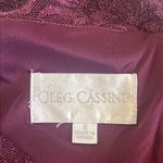 Oleg Cassini  Off-the-Shoulder‎ Lace Sheath Dress Wine Size 8 NWT Photo 10