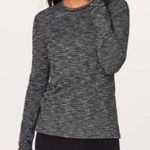 Lululemon  Kitsilano Grey Warp Knit Long Sleeve Top LULu LIKE NEW Size 6 Photo 3
