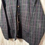 Liz Baker Vintage 90s Plaid Gold Button Cardigan Sweater Acrylic Womens XL Photo 1