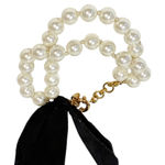 J.Crew  Faux Pearl Double Strand Bracelet With Black Bow Photo 0