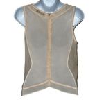 ASTR Women's Light Peach Back Zip Floral Sheer Lace Tank EUC Size Small Photo 4