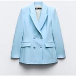 ZARA  2 Piece Set Double Breasted Shoulder Pad Blazer and Slim High Waist Pants Photo 3