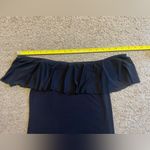 Garage Off-The-Shoulder Strapless Crop Top with Sheer Ruffle, Black, Size M Photo 7