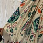 ZARA Cream Floral Pareo Linen Blend Midi Skirt Size Small Photo 2