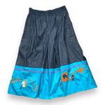 Vintage 90s Southwestern Appliqué Denim Button Up Shirt Gaucho Pants Set Medium Blue Photo 8