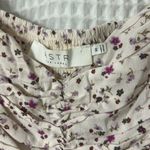 ASTR  The Label Floral Ruched Puff Sleeve Top in Cream Lavender Ditsy Medium Photo 5