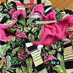 GYPSEA BLUE HANDMADE BICYCLE BASKET LINER BEACH BAG BLACK PINK FLAMINGO Photo 8