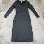 CAbi  Ribbed Knit Midi Dress Long Sleeve Casual Everyday Gray Size‎ S Photo 1