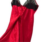 Frederick's of Hollywood Vintage Fredrick’s Of Hollywood Lingerie Slip Plus Size 2XL Open Front Red Satin Photo 3