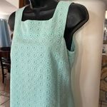 Muse SQUARE NECKLINE EYELET COTTON DRESS size 6 Photo 2
