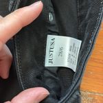 Just USA  Black High Rise Straight Leg Jeans Raw Hem size 28 6 Photo 2