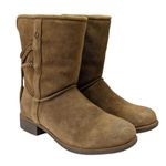 Abeo Blaine Suede Shearling Boots GUC Size 9 S3977 Tan Photo 5