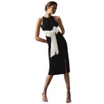 Anthropologie NWT  Maeve Black and White Bow-Front Dress Size M Photo 13