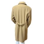 Covington  Tan Mid Length 100% Wool Trench Coat Size Large Photo 2
