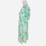 Anthropologie Puff Sleeve Smocked Dress in Mint Size XSP Green White Midi Dress Photo 6