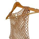 Song Of Style NEW Dani Crochet Fringe Sleeveless Sheer Cover Up Dress Tan XL Photo 3