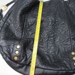 Vince Camuto Black Pebbled Soft Leather Hobo Bag Golden Hardware Tassle Hippie Photo 1