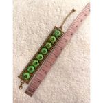 Topshop Lime Green Stone Metallic Gold Studded Chunky Chain Bracelet Photo 4