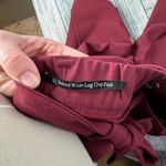 Talbots  Belted Wide Leg Crop Pants Maroon Ankle Sm Photo 2