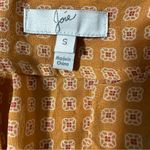 Joie  Silk Marigold Yellow Scarf Print Blouse Top women's size small Photo 2