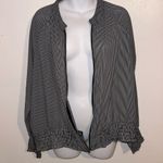 Maurice's Maurice’s Black & White Stripe Zip Up Top w/ cinched waist/sleeves XL Photo 7