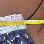 Maeve  Blue and White Leaf Print A-Line silk Skirt Photo 6