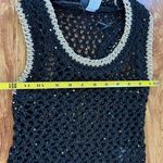 H&M NWT Divided Black Crochet Sequin Tank Top Vest XS Photo 9
