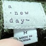 A New Day  Olive Green Chunky Knit Turtlneck Sweater Size Medium Photo 2